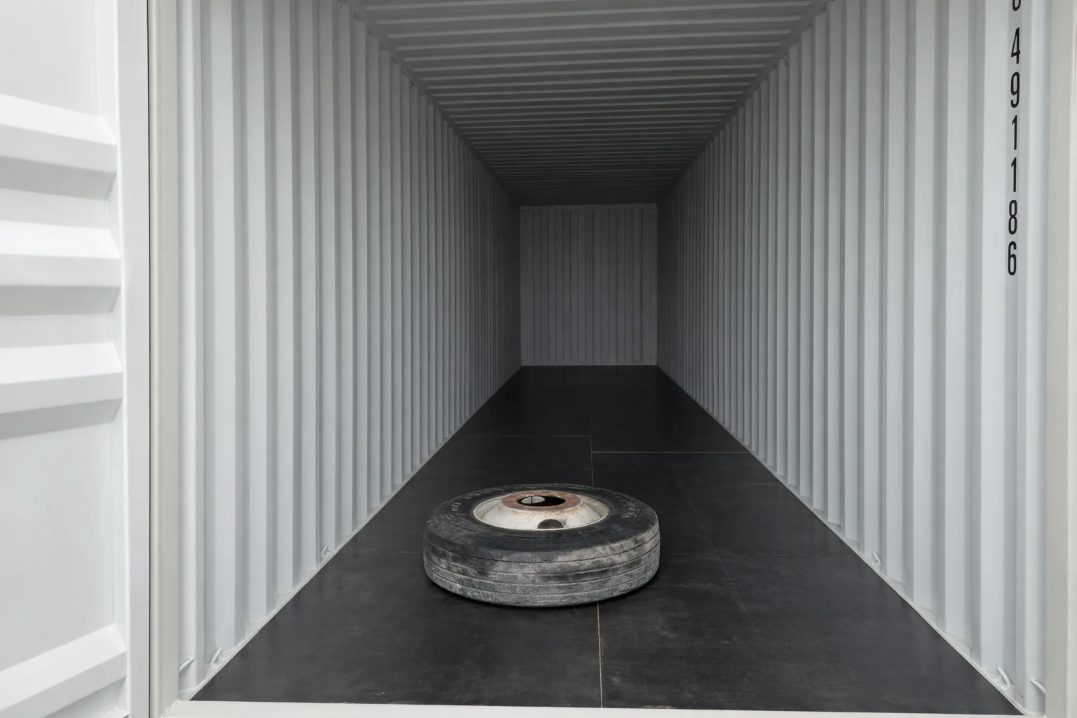 Steel shipping container exterior side view at Fort Knox Vernal Utah