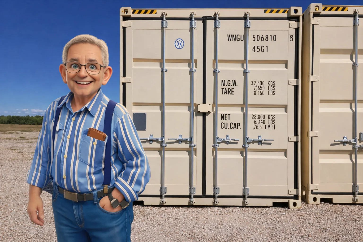 James Richards showing a customer containers at Fort Knox Self Storage Vernal