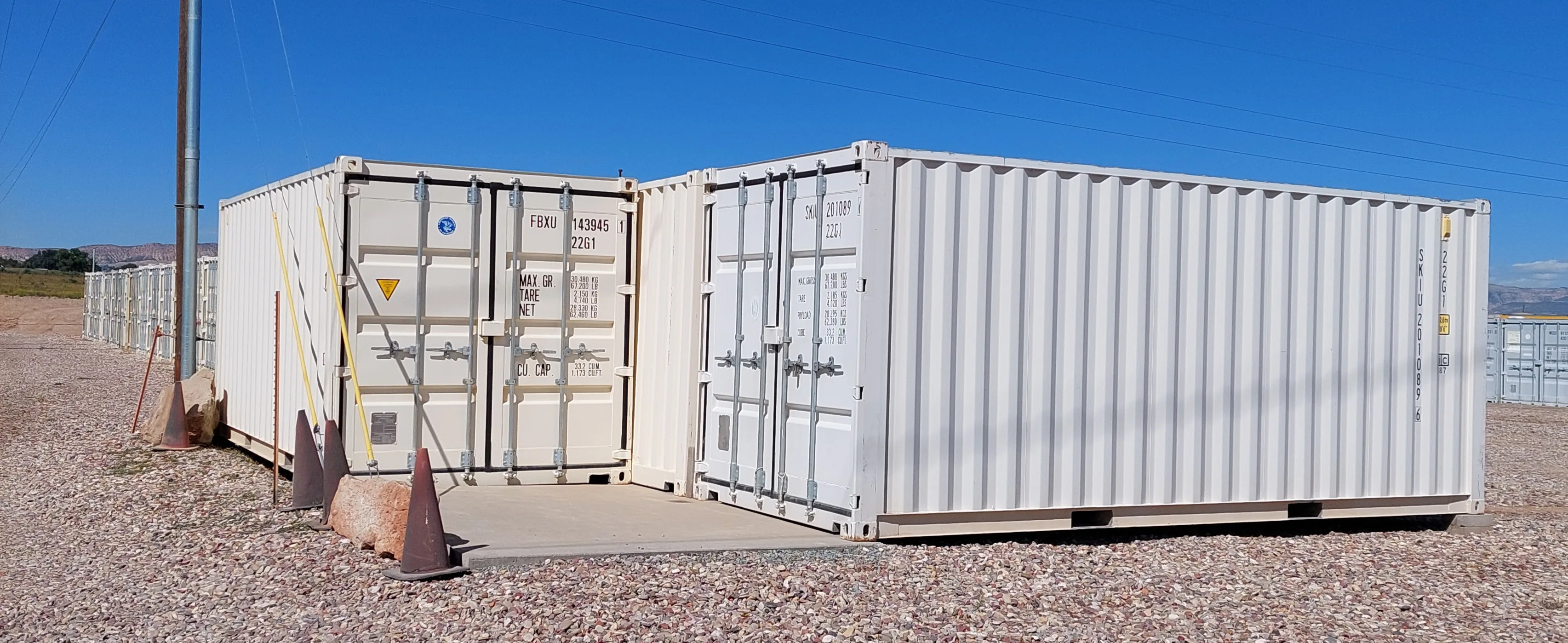 20-foot steel shipping container for sale at Fort Knox Self Storage Vernal Utah