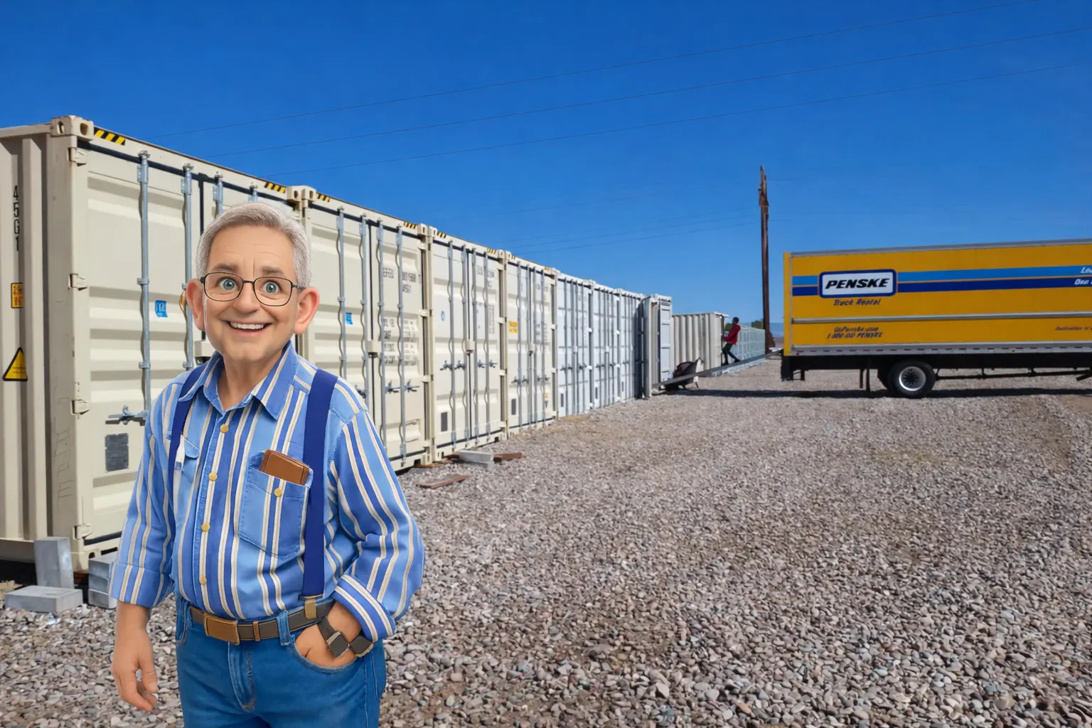 Fort Knox shipping containers on a customer property in the Uintah Basin